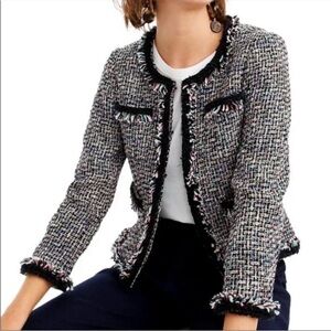 J Crew Lady Jacket Metallic Tweed